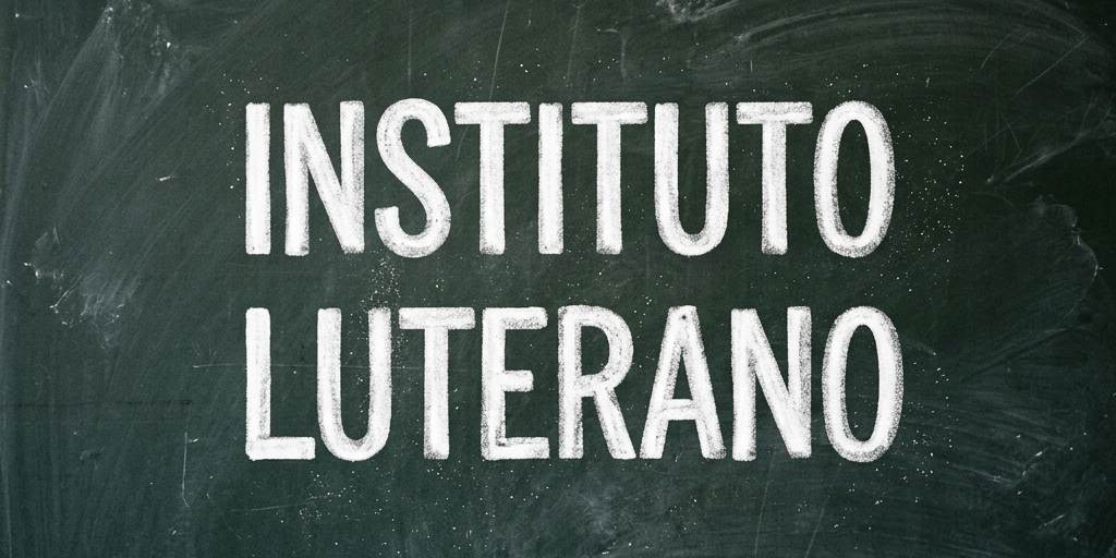 INSTITUTO LUTERANO escrito en gis sobre pizarrón